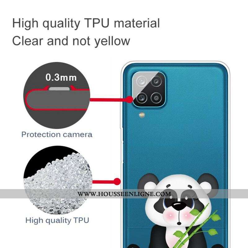 Coque Samsung Galaxy A12 / M12 Transparente Panda Triste