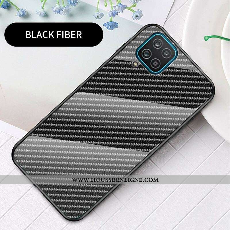 Coque Samsung Galaxy A12 / M12 Verre Trempé Fibre Carbone