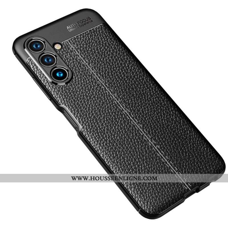 Coque Samsung Galaxy A13 5G / A04s Effet Cuir Litchi Double Line