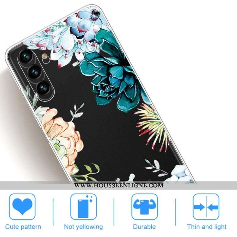 Coque Samsung Galaxy A13 5G / A04s Fleurs Aquarelle