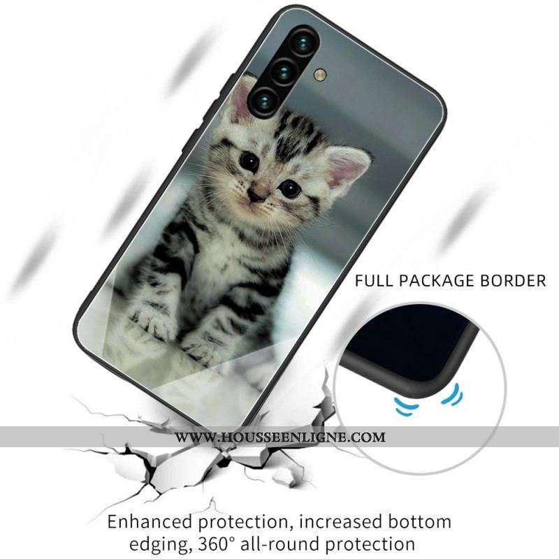 Coque Samsung Galaxy A13 5G / A04s Verre Trempé Chaton