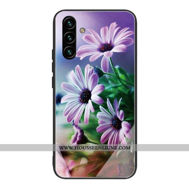 Coque Samsung Galaxy A13 5G / A04s Verre Trempé Fleurs