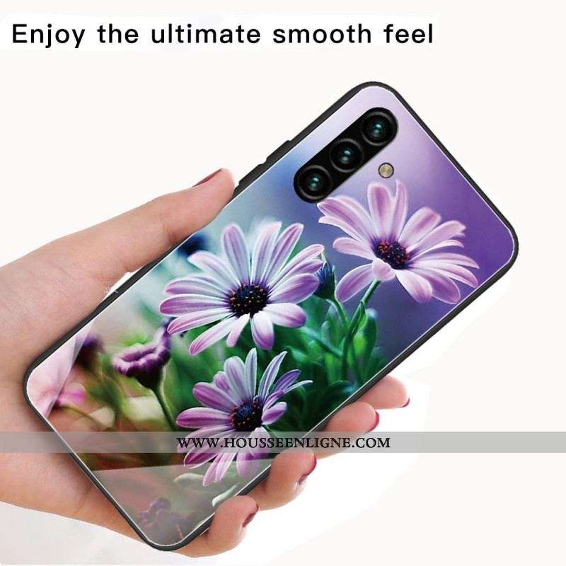 Coque Samsung Galaxy A13 5G / A04s Verre Trempé Fleurs