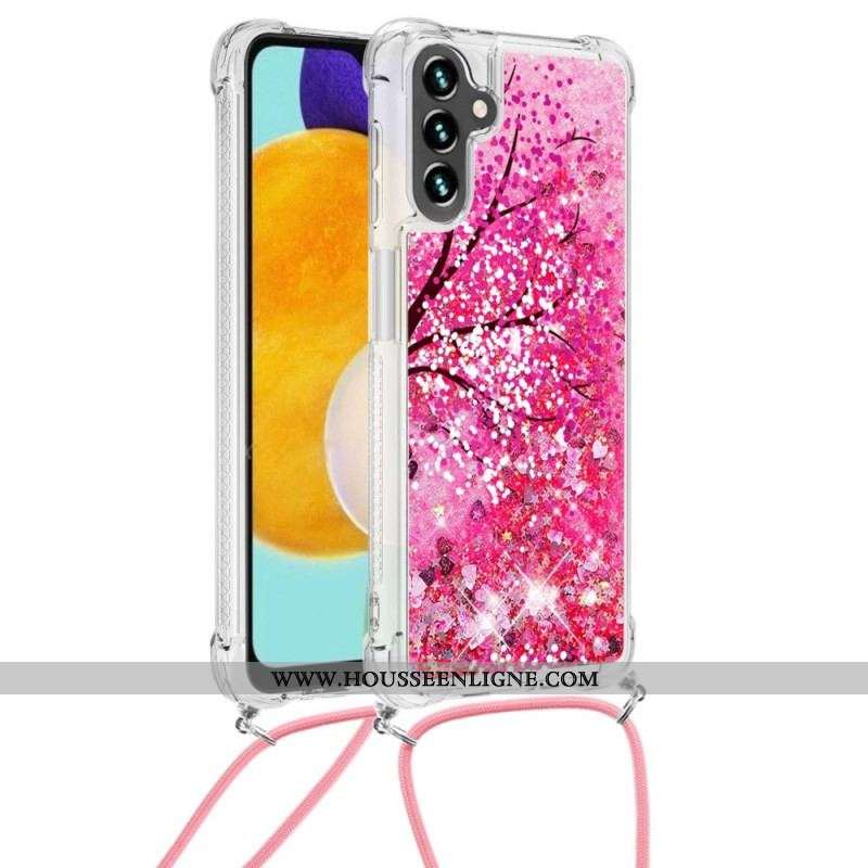 Coque Samsung Galaxy A13 5G / A04s à Cordon Paillettes Arbre