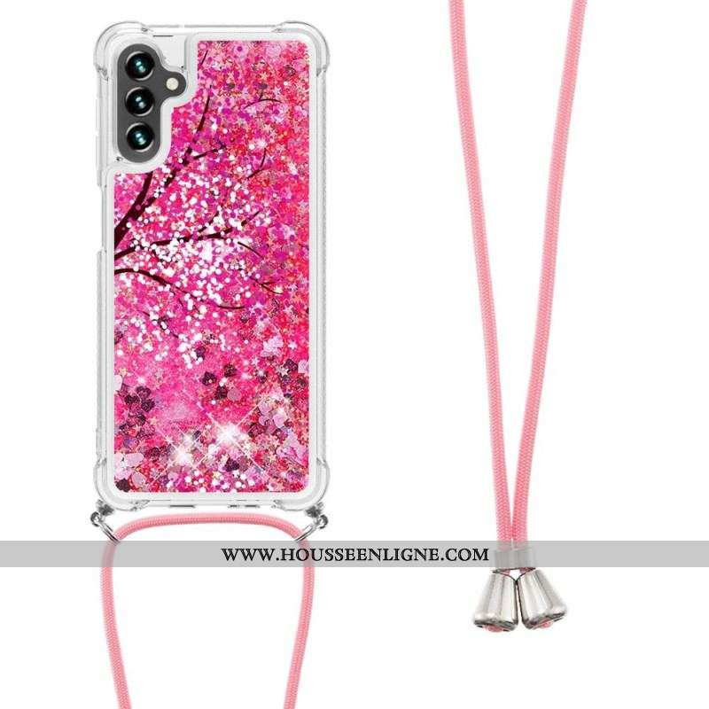 Coque Samsung Galaxy A13 5G / A04s à Cordon Paillettes Arbre