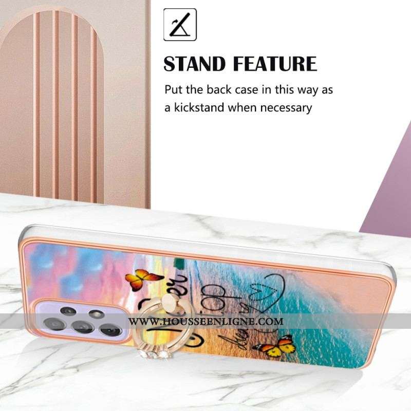 Coque Samsung Galaxy A13 Anneau-Support Never Stop Dreaming