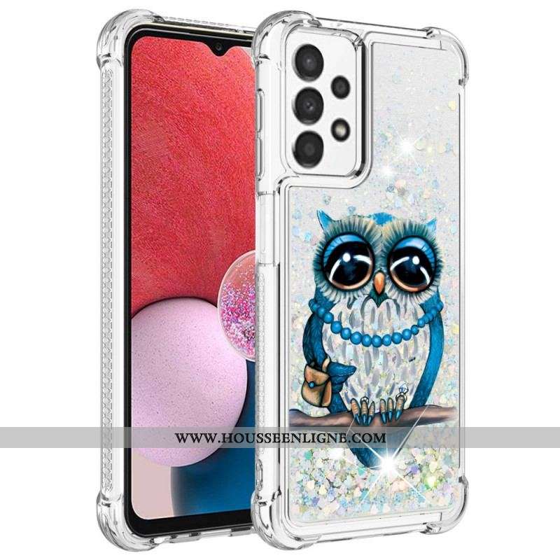 Coque Samsung Galaxy A13 Miss Hibou Paillettes