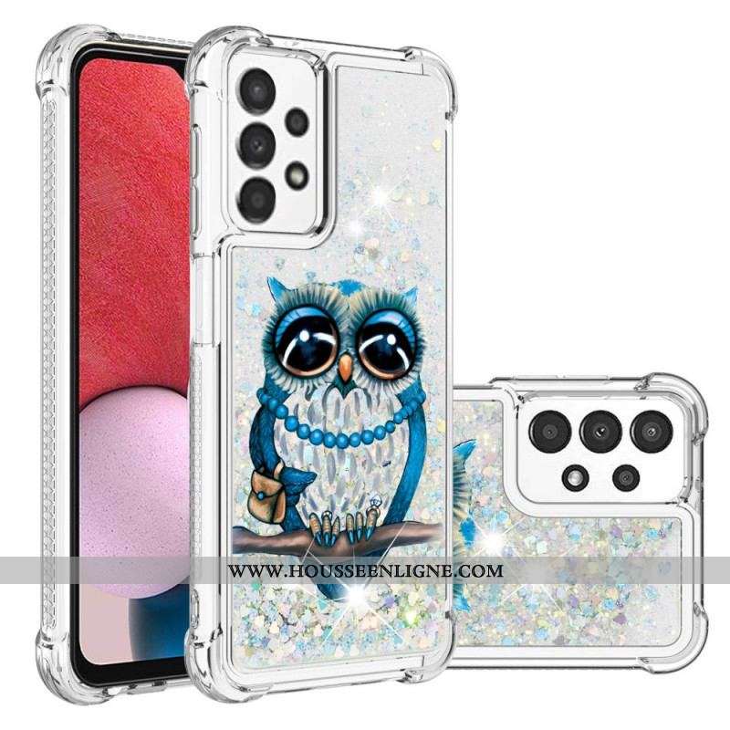 Coque Samsung Galaxy A13 Miss Hibou Paillettes