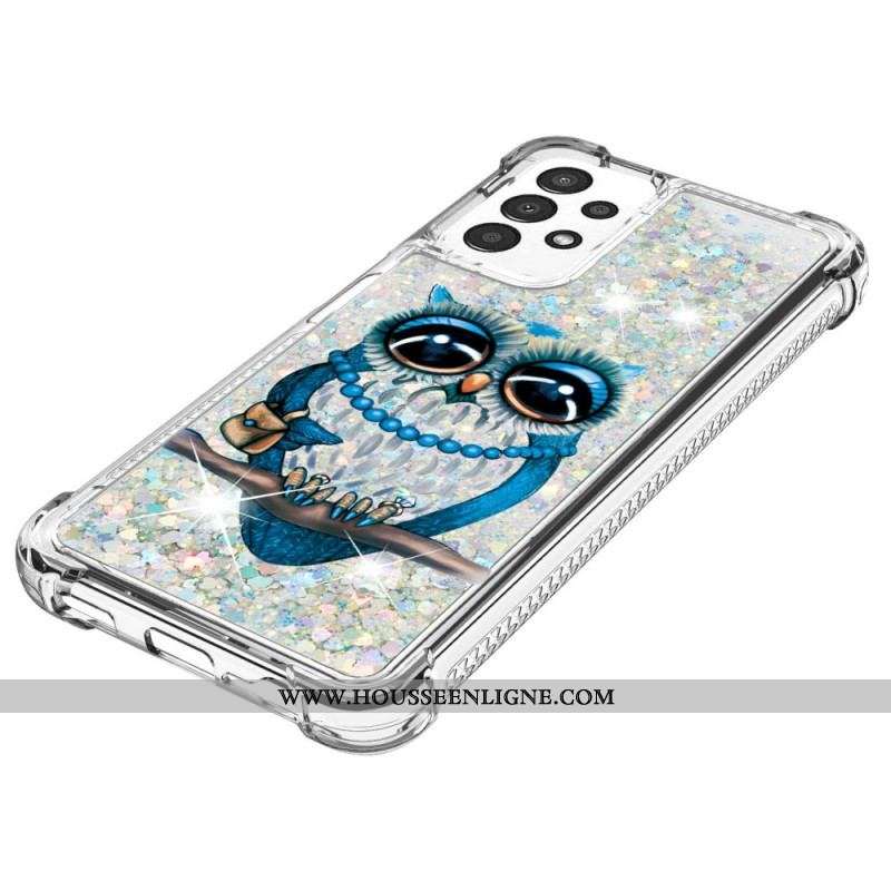 Coque Samsung Galaxy A13 Miss Hibou Paillettes