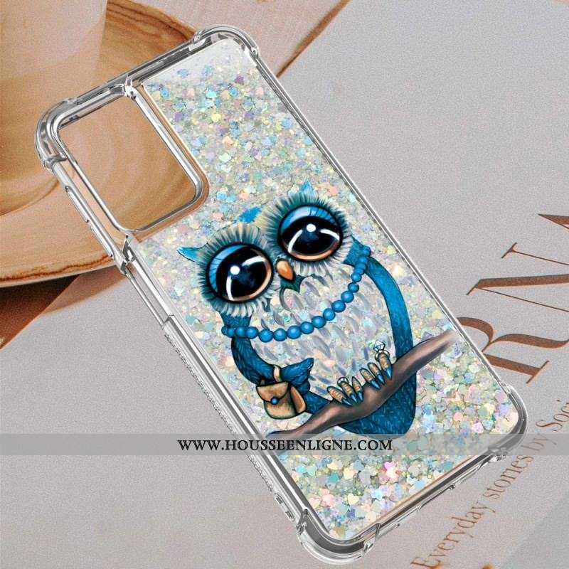 Coque Samsung Galaxy A13 Miss Hibou Paillettes