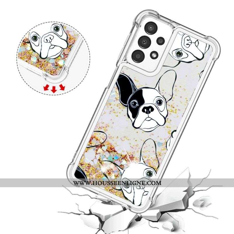 Coque Samsung Galaxy A13 Mr Chien Paillettes