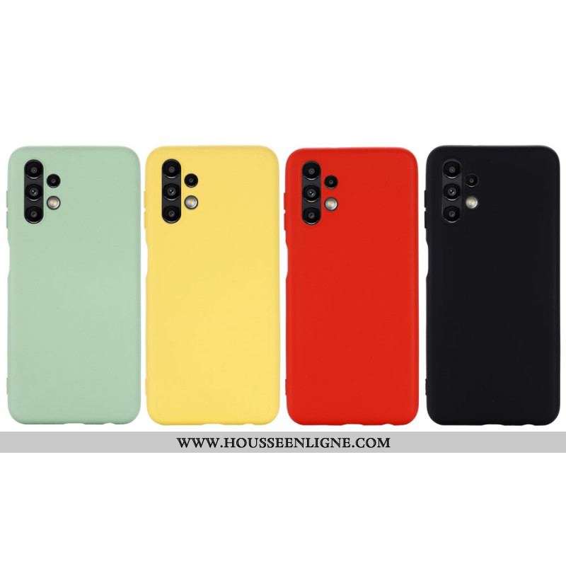 Coque Samsung Galaxy A13 Silicone Liquide avec Lanière