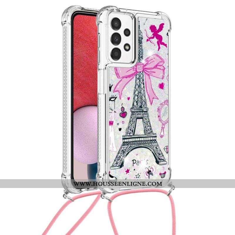 Coque Samsung Galaxy A13 à Cordon Tour Eiffel