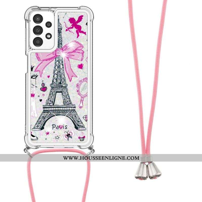 Coque Samsung Galaxy A13 à Cordon Tour Eiffel