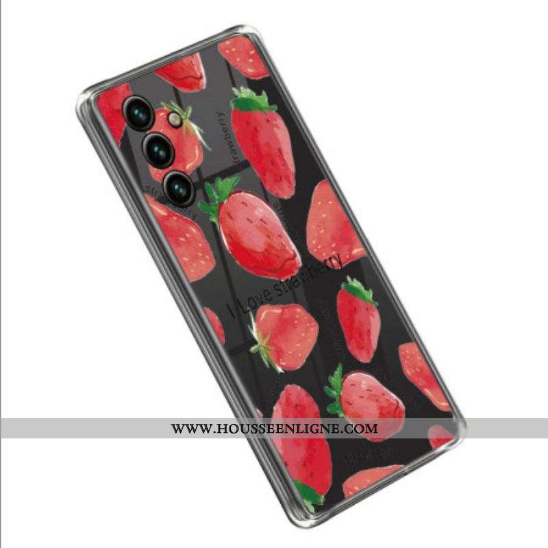 Coque Samsung Galaxy A14 5G / A14 Transparente Fraises