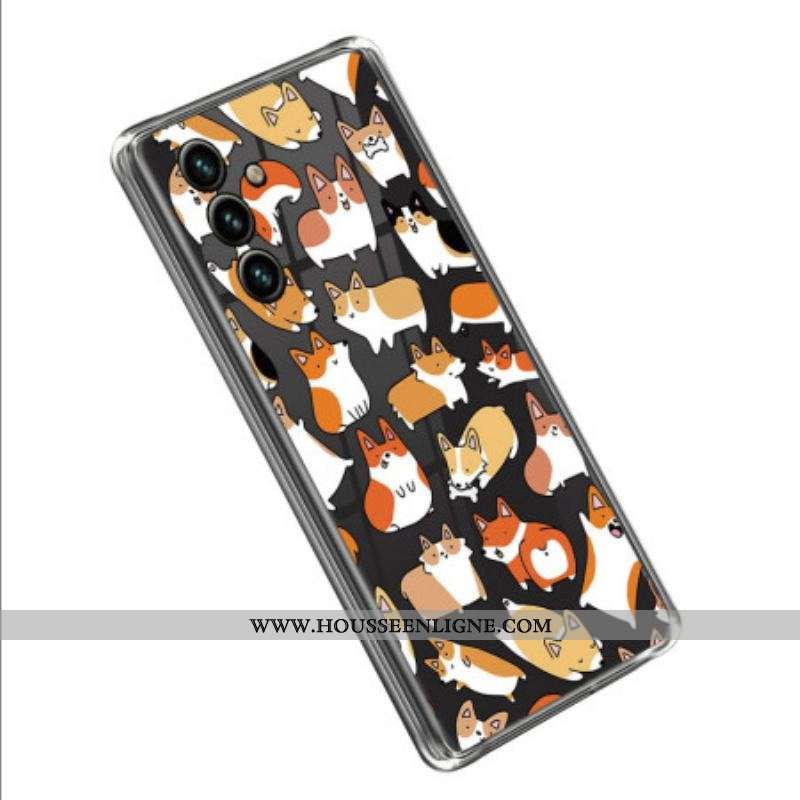 Coque Samsung Galaxy A14 5G / A14 Transparente Multiples Chiens