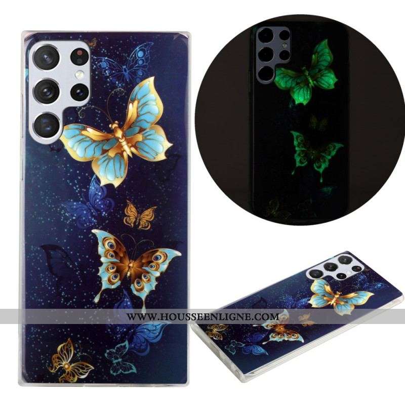 Coque Samsung Galaxy A3 Papillons Fluorescente