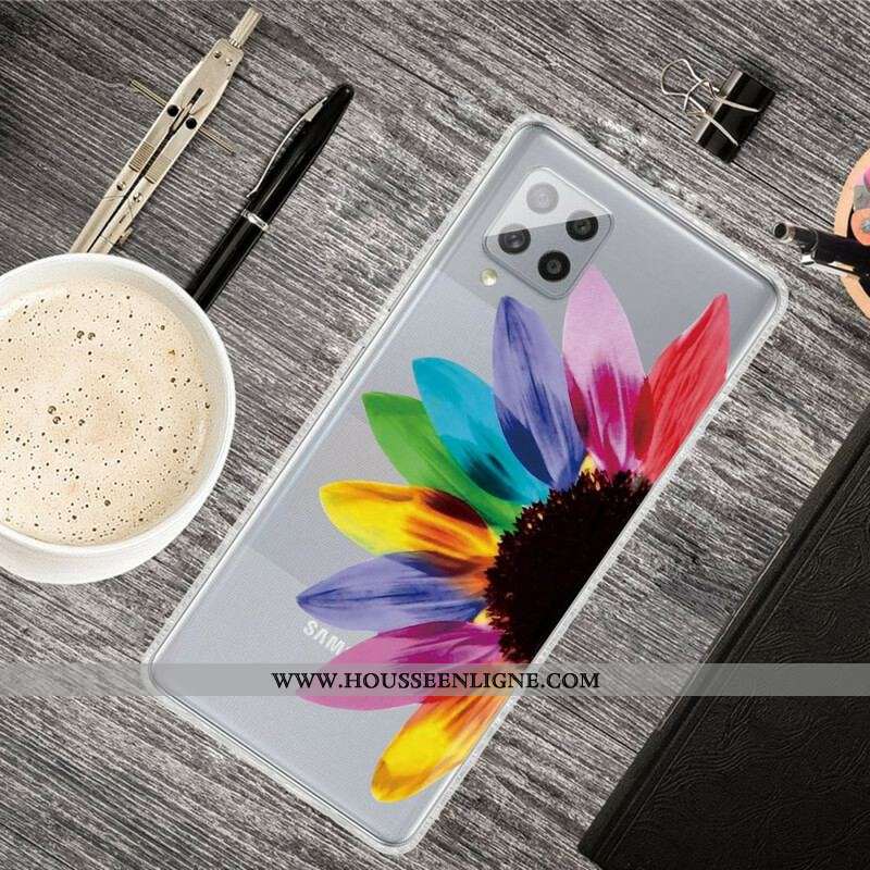 Coque Samsung Galaxy A42 5G Fleur Colorée