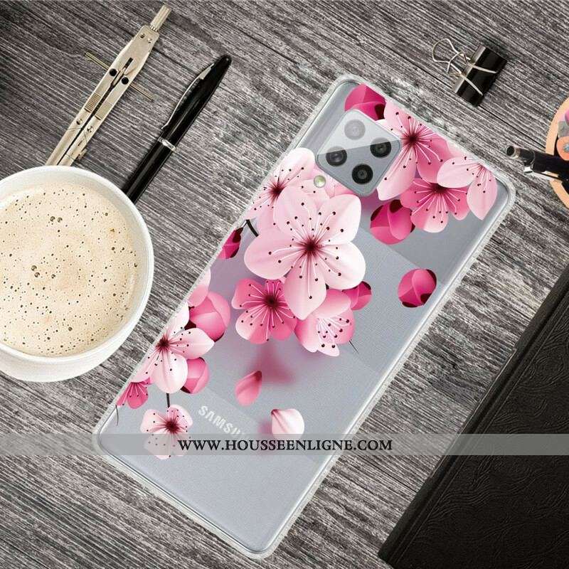 Coque Samsung Galaxy A42 5G Petites Fleurs Roses