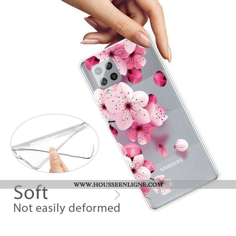 Coque Samsung Galaxy A42 5G Petites Fleurs Roses