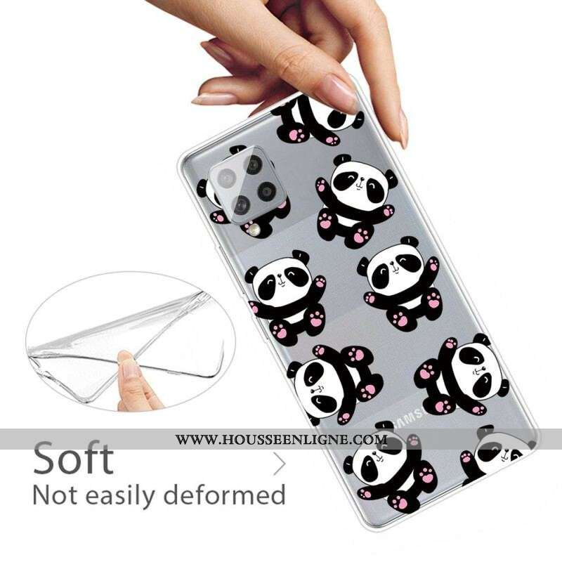 Coque Samsung Galaxy A42 5G Top Pandas Fun