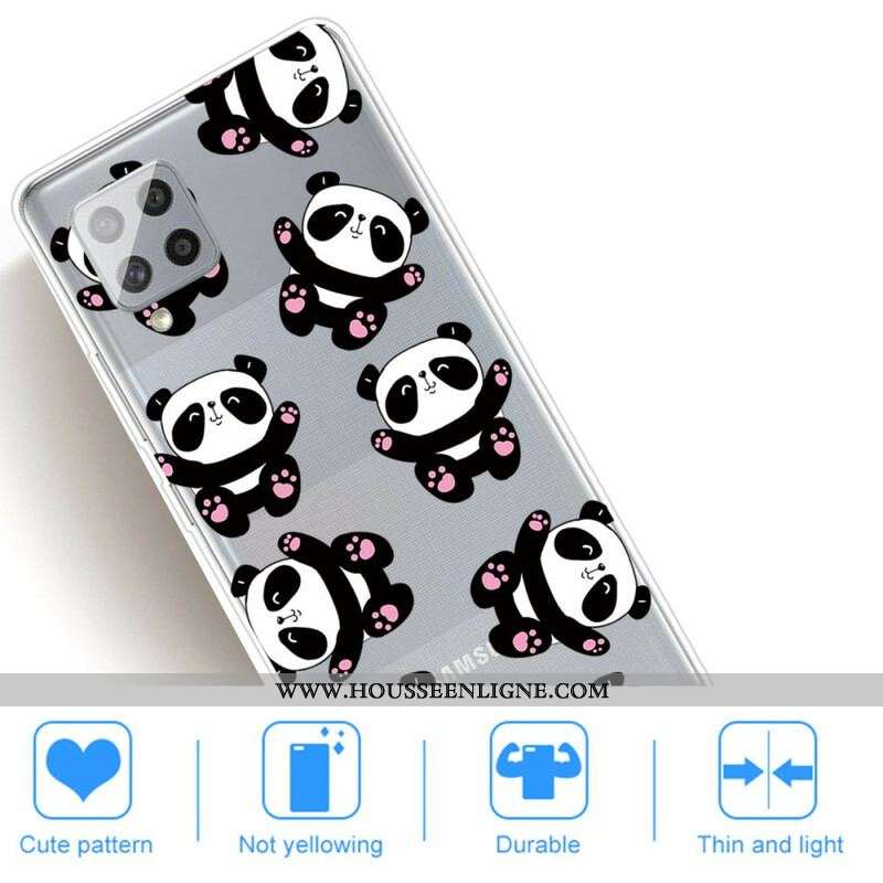 Coque Samsung Galaxy A42 5G Top Pandas Fun