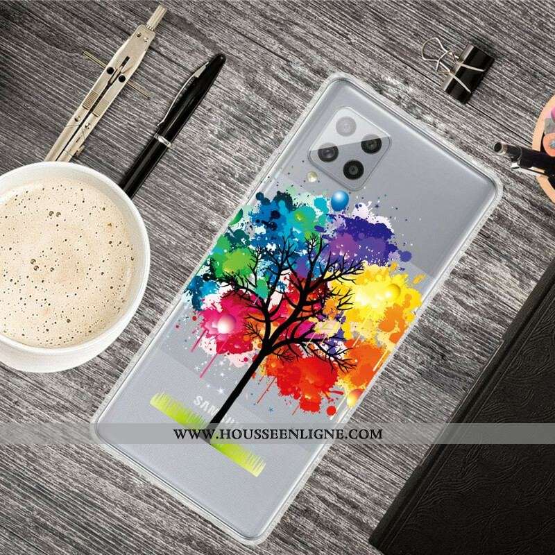 Coque Samsung Galaxy A42 5G Transparente Arbre Aquarelle