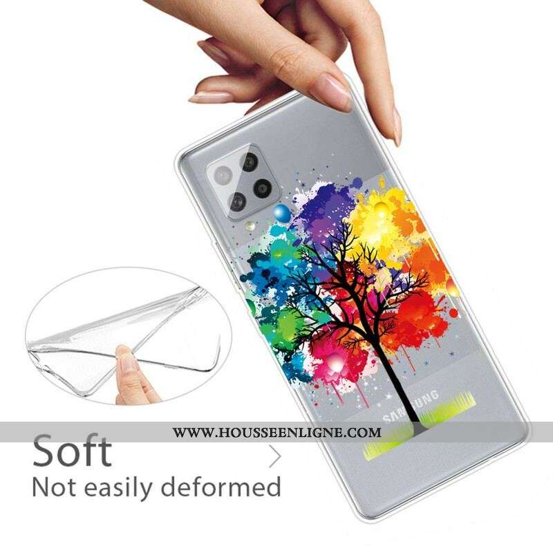 Coque Samsung Galaxy A42 5G Transparente Arbre Aquarelle