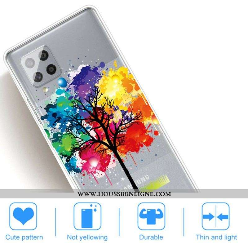 Coque Samsung Galaxy A42 5G Transparente Arbre Aquarelle