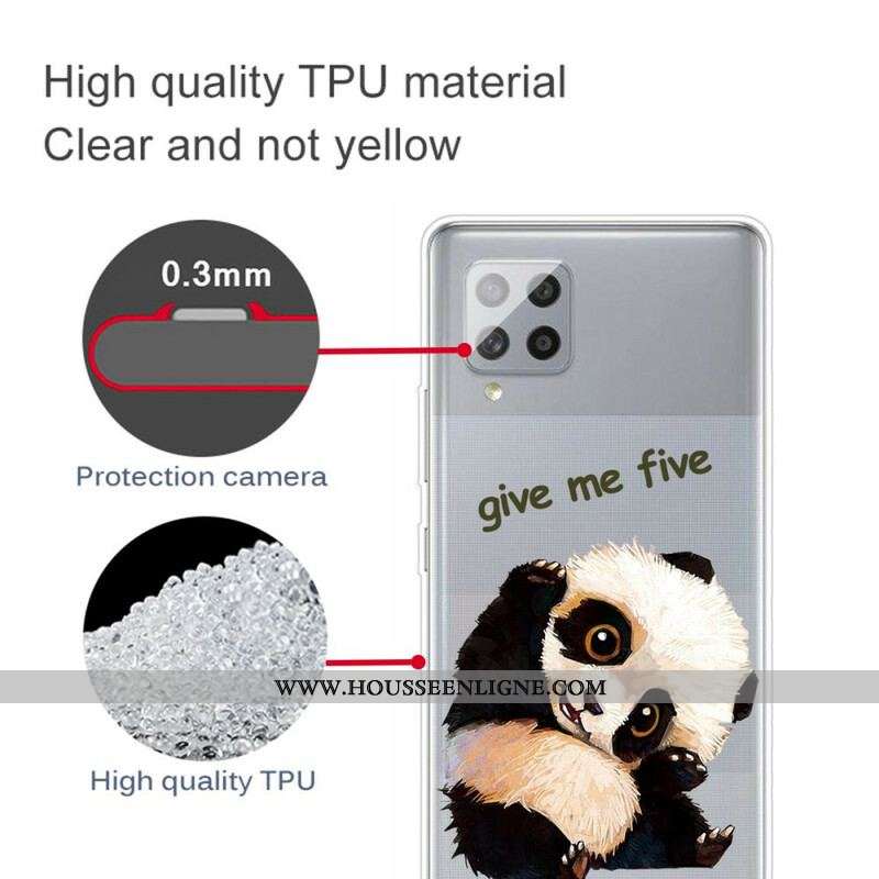 Coque Samsung Galaxy A42 5G Transparente Panda Give Me Five