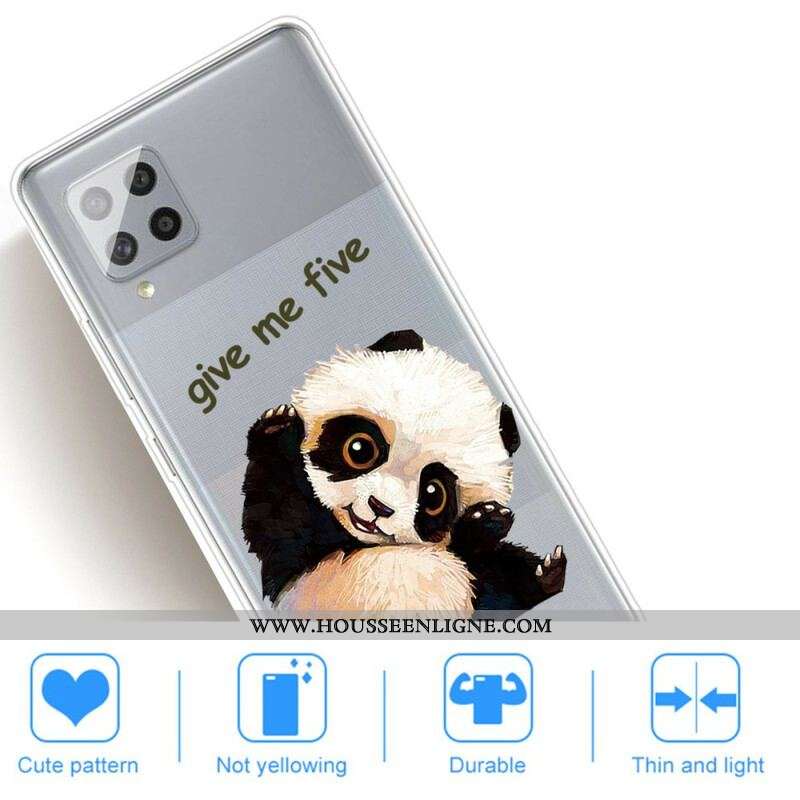 Coque Samsung Galaxy A42 5G Transparente Panda Give Me Five