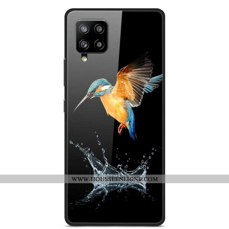 Coque Samsung Galaxy A42 5G Verre Trempé Oiseau Couronne