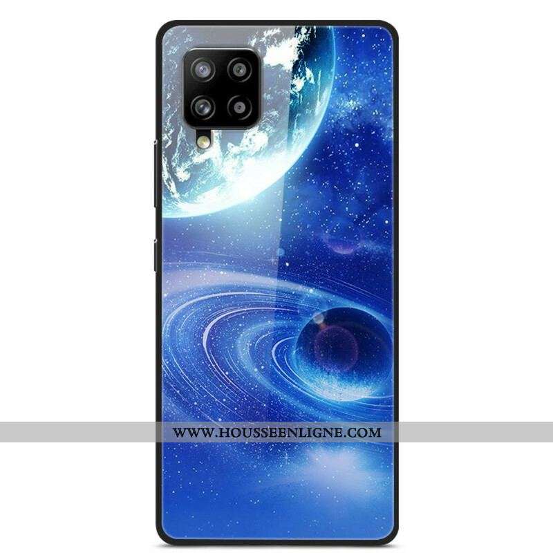 Coque Samsung Galaxy A42 5G Verre et Silicone Planètes