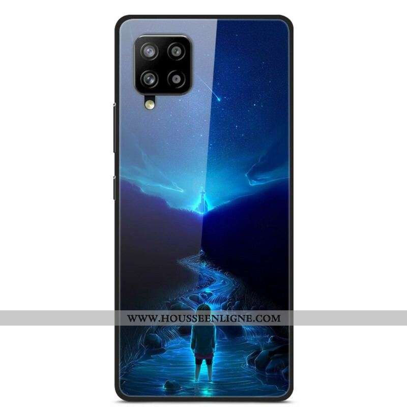 Coque Samsung Galaxy A42 5G Verre et Silicone Rêves de Planètes