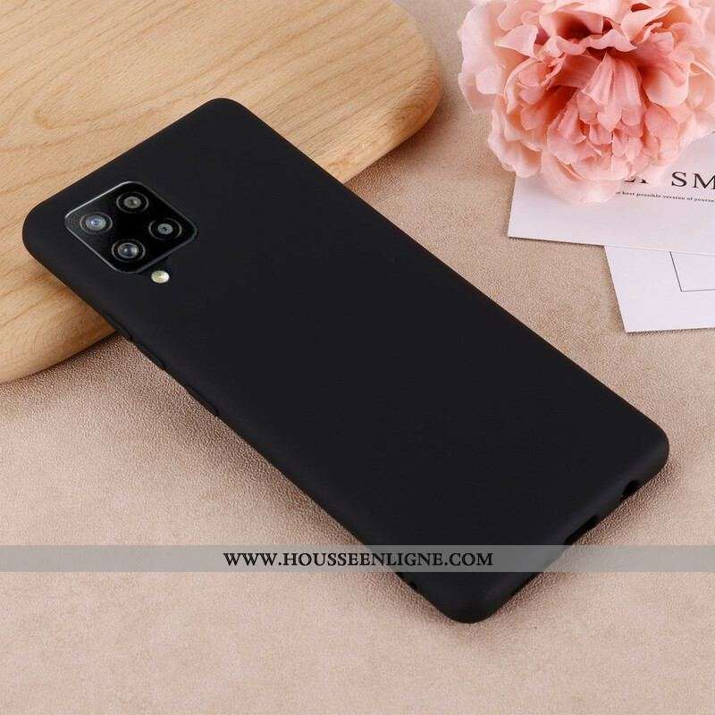 Coque Samsung Galaxy A42 Silicone Liquide avec Lanière