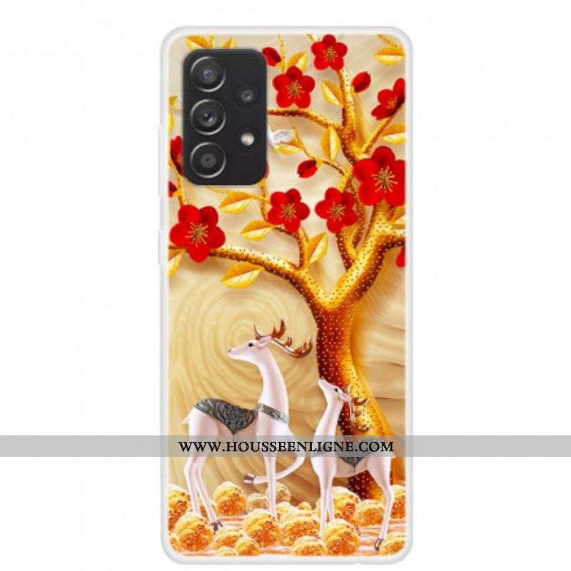 Coque Samsung Galaxy A52 4G / A52 5G / A52s 5G Arbre Doré