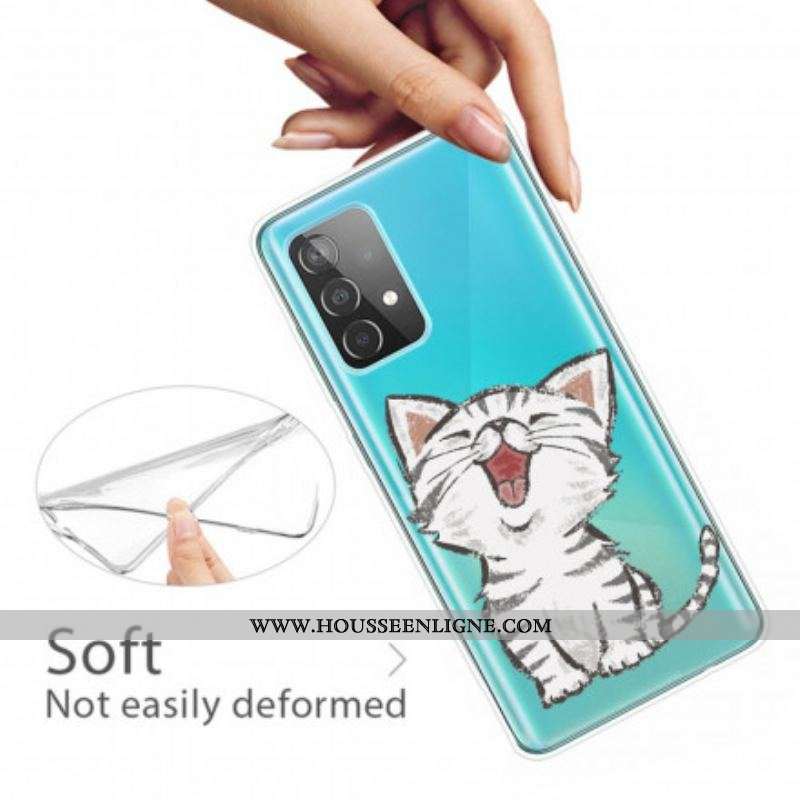 Coque Samsung Galaxy A52 4G / A52 5G / A52s 5G Cute Cat