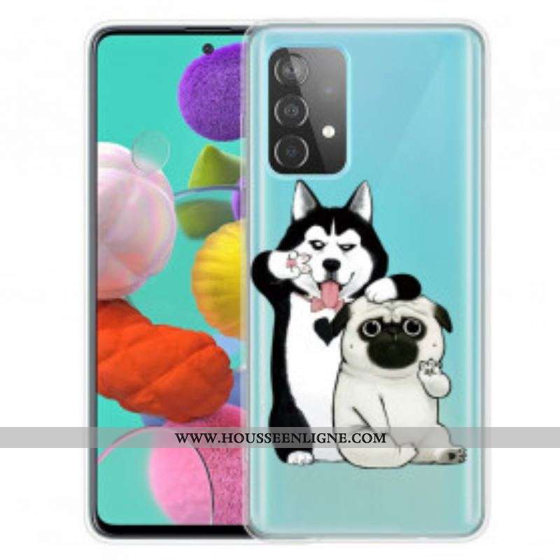 Coque Samsung Galaxy A52 4G / A52 5G / A52s 5G Drôles de Chiens