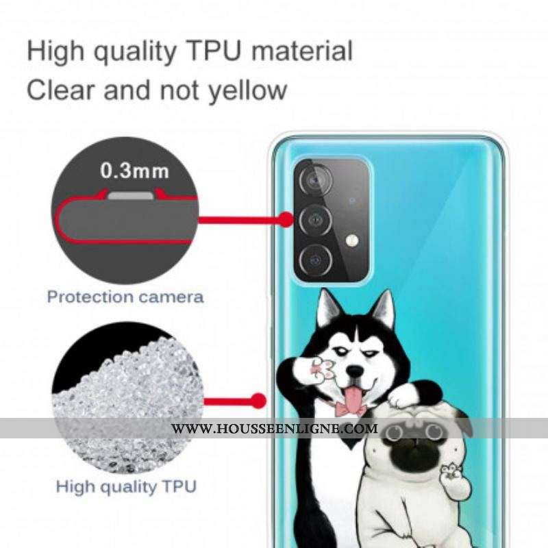 Coque Samsung Galaxy A52 4G / A52 5G / A52s 5G Drôles de Chiens