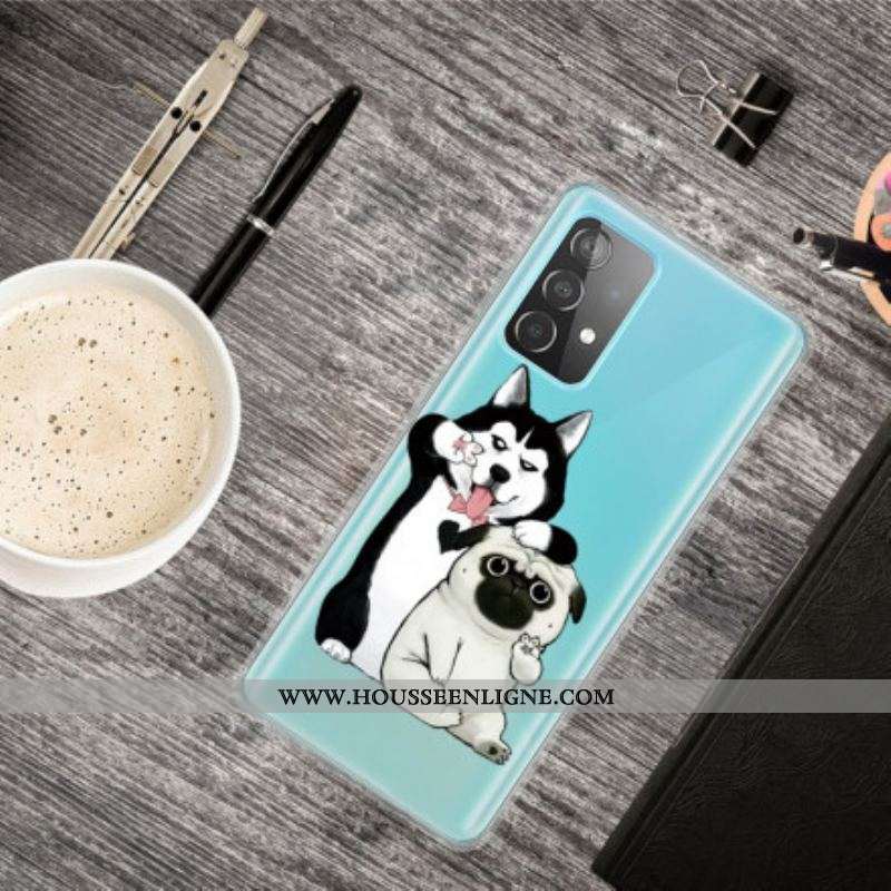 Coque Samsung Galaxy A52 4G / A52 5G / A52s 5G Drôles de Chiens