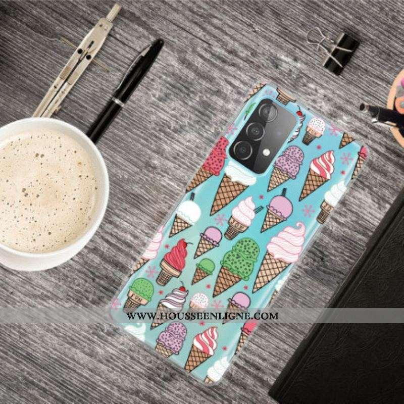 Coque Samsung Galaxy A52 4G / A52 5G / A52s 5G Glaces à la Crème