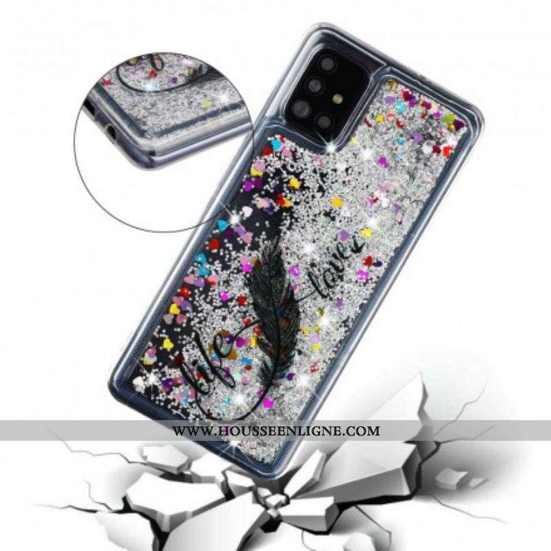 Coque Samsung Galaxy A52 4G / A52 5G / A52s 5G Life & Love Paillettes