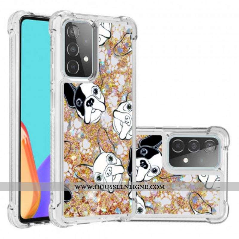 Coque Samsung Galaxy A52 4G / A52 5G / A52s 5G Mr Chien Paillettes