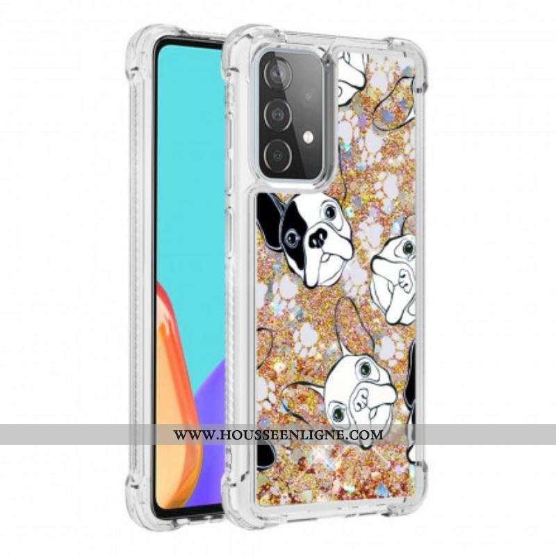 Coque Samsung Galaxy A52 4G / A52 5G / A52s 5G Mr Chien Paillettes