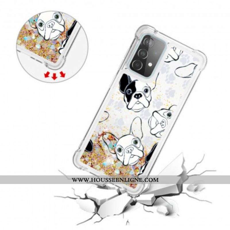 Coque Samsung Galaxy A52 4G / A52 5G / A52s 5G Mr Chien Paillettes