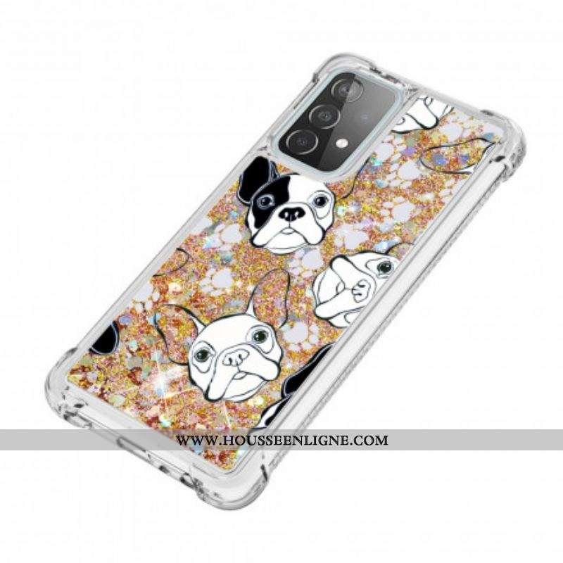 Coque Samsung Galaxy A52 4G / A52 5G / A52s 5G Mr Chien Paillettes