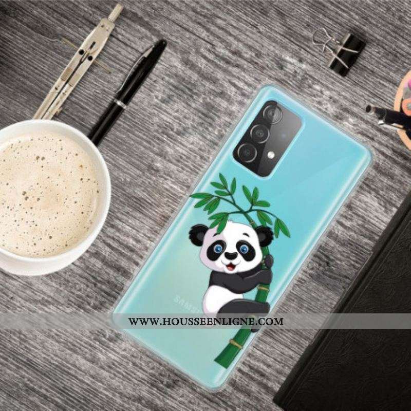 Coque Samsung Galaxy A52 4G / A52 5G / A52s 5G Panda Sur Le Bambou