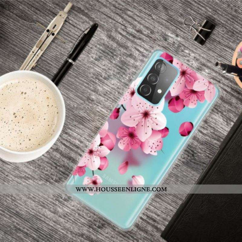 Coque Samsung Galaxy A52 4G / A52 5G / A52s 5G Petites Fleurs Roses