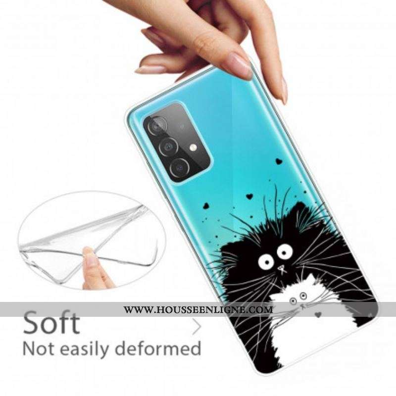 Coque Samsung Galaxy A52 4G / A52 5G / A52s 5G Regarde les Chats