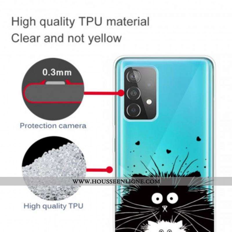 Coque Samsung Galaxy A52 4G / A52 5G / A52s 5G Regarde les Chats